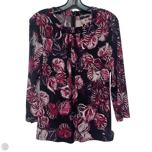 Top Long Sleeve Designer By Karl Lagerfeld In Purple, Size: S