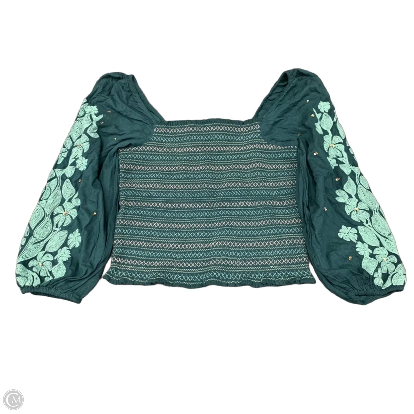 Top Long Sleeve By Anthropologie In Blue, Size: L