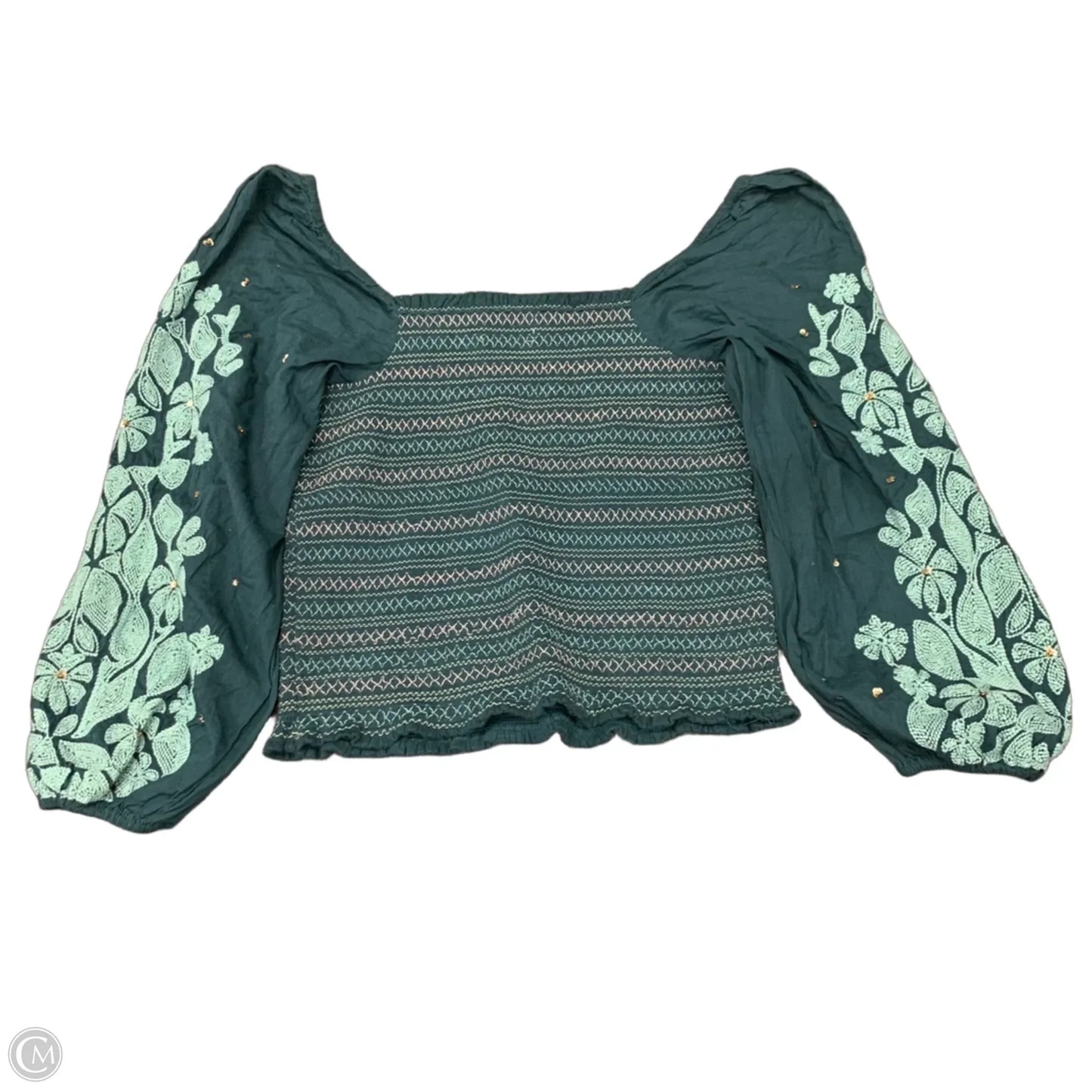 Top Long Sleeve By Anthropologie In Blue, Size: L