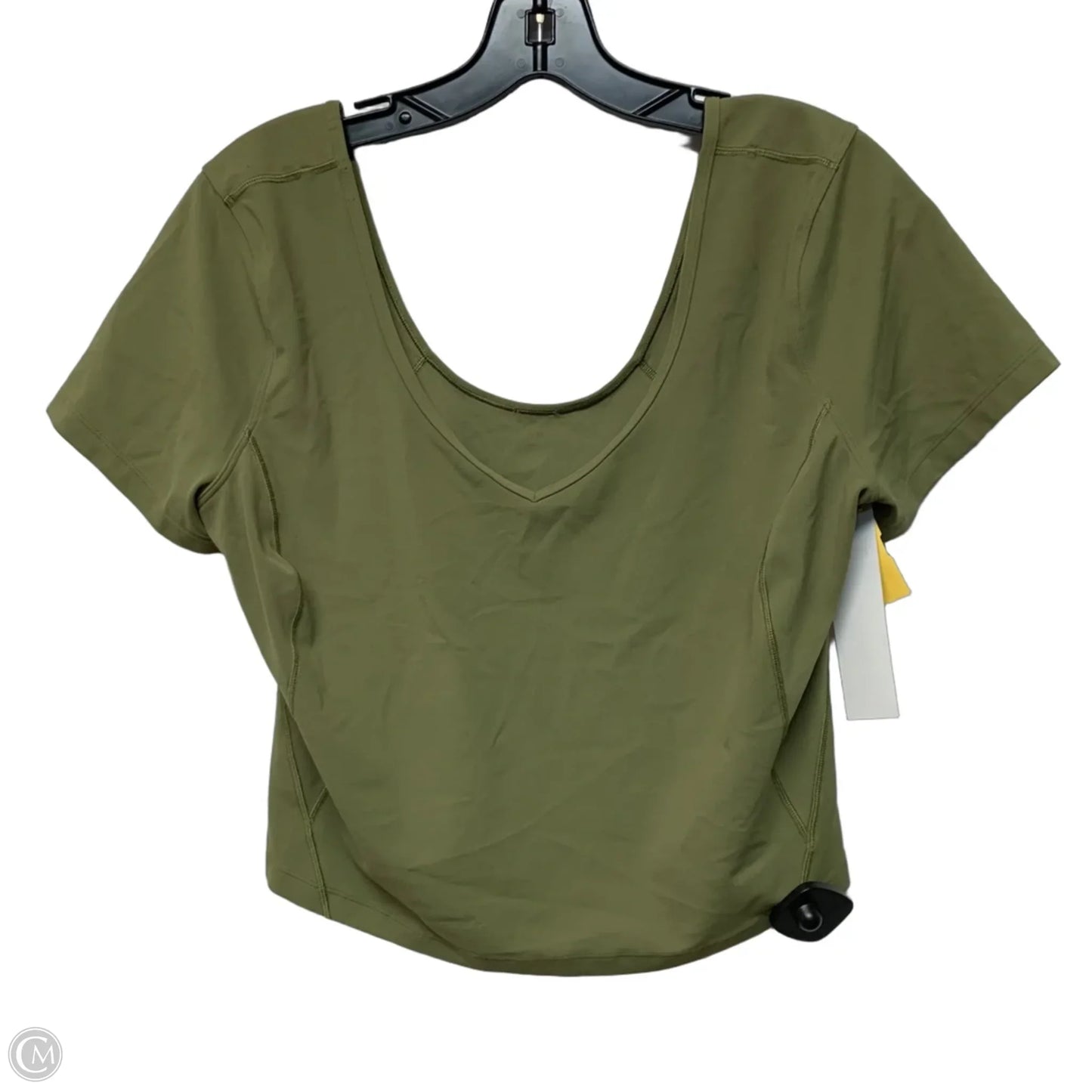 Athletic Top Short Sleeve By Lululemon In Green, Size: L