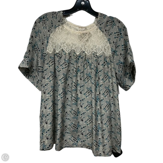 Blouse Short Sleeve By Sea New York In Grey, Size: Xs
