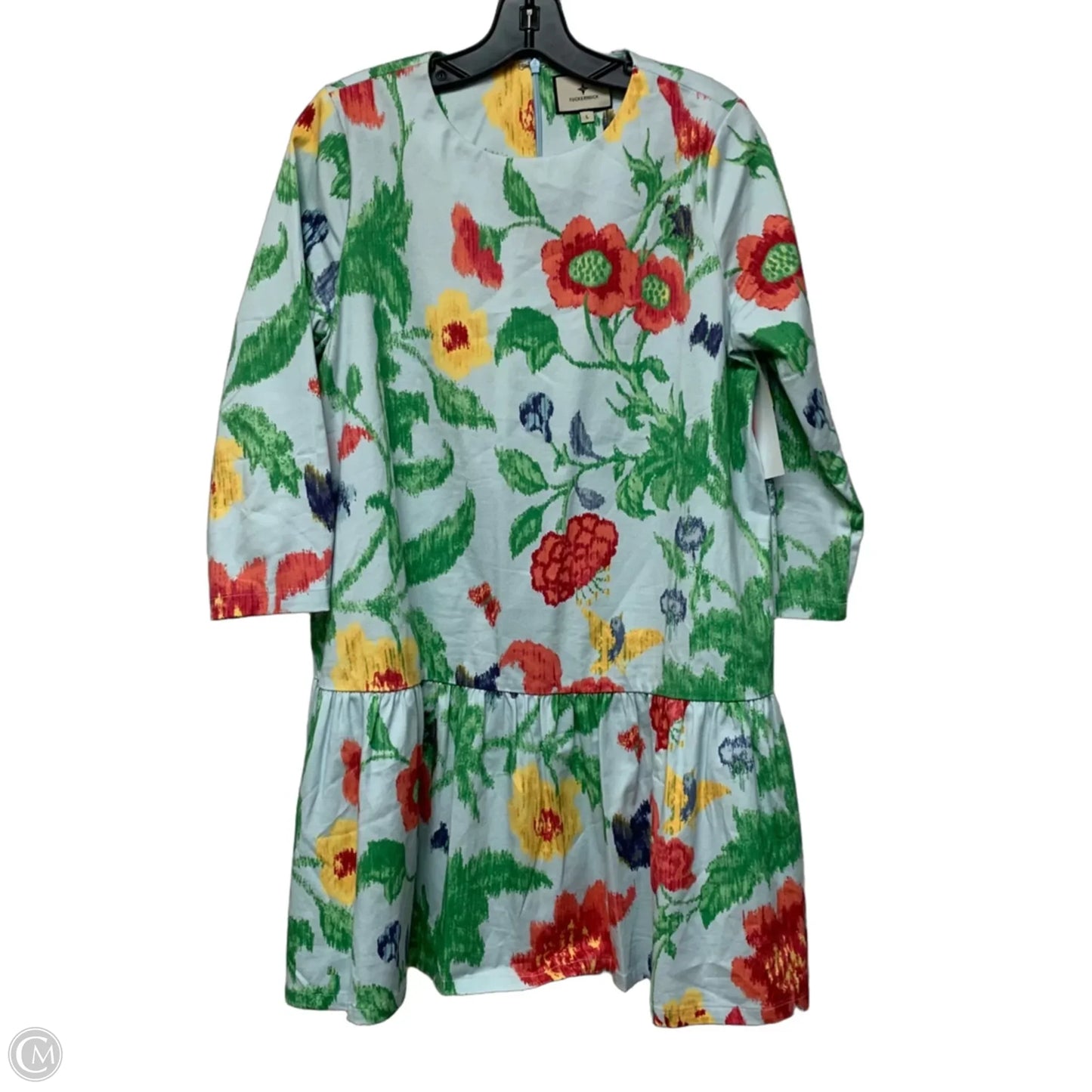 Dress Designer By Tuckernuck In Blue & Green, Size: L