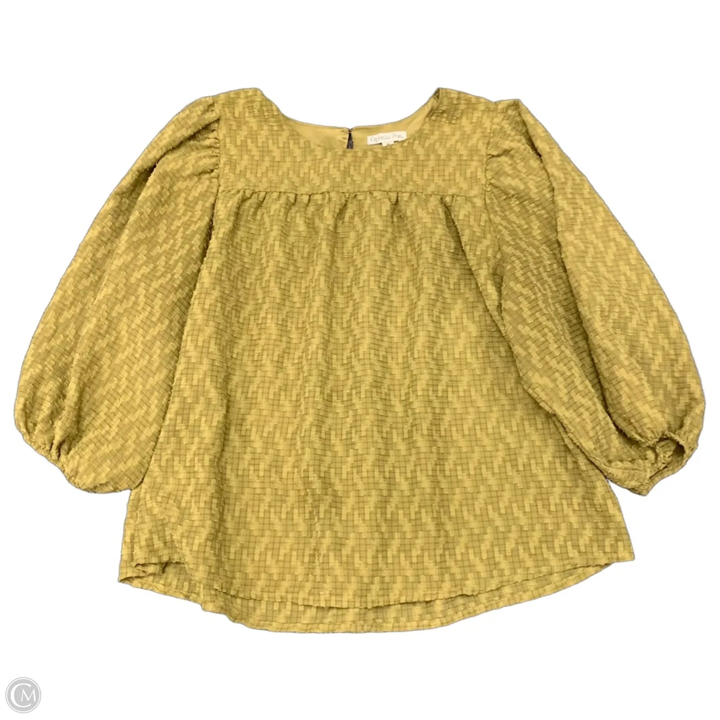 Top 3/4 Sleeve By Ophelia Roe In Green, Size: M