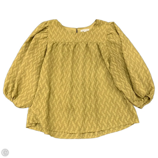 Top 3/4 Sleeve By Ophelia Roe In Green, Size: M
