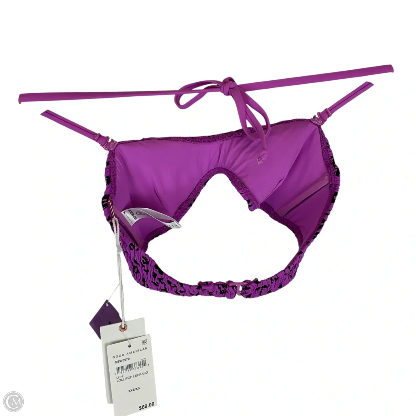 Swimsuit 2pc By Good American In Black & Purple, Size: Xxs