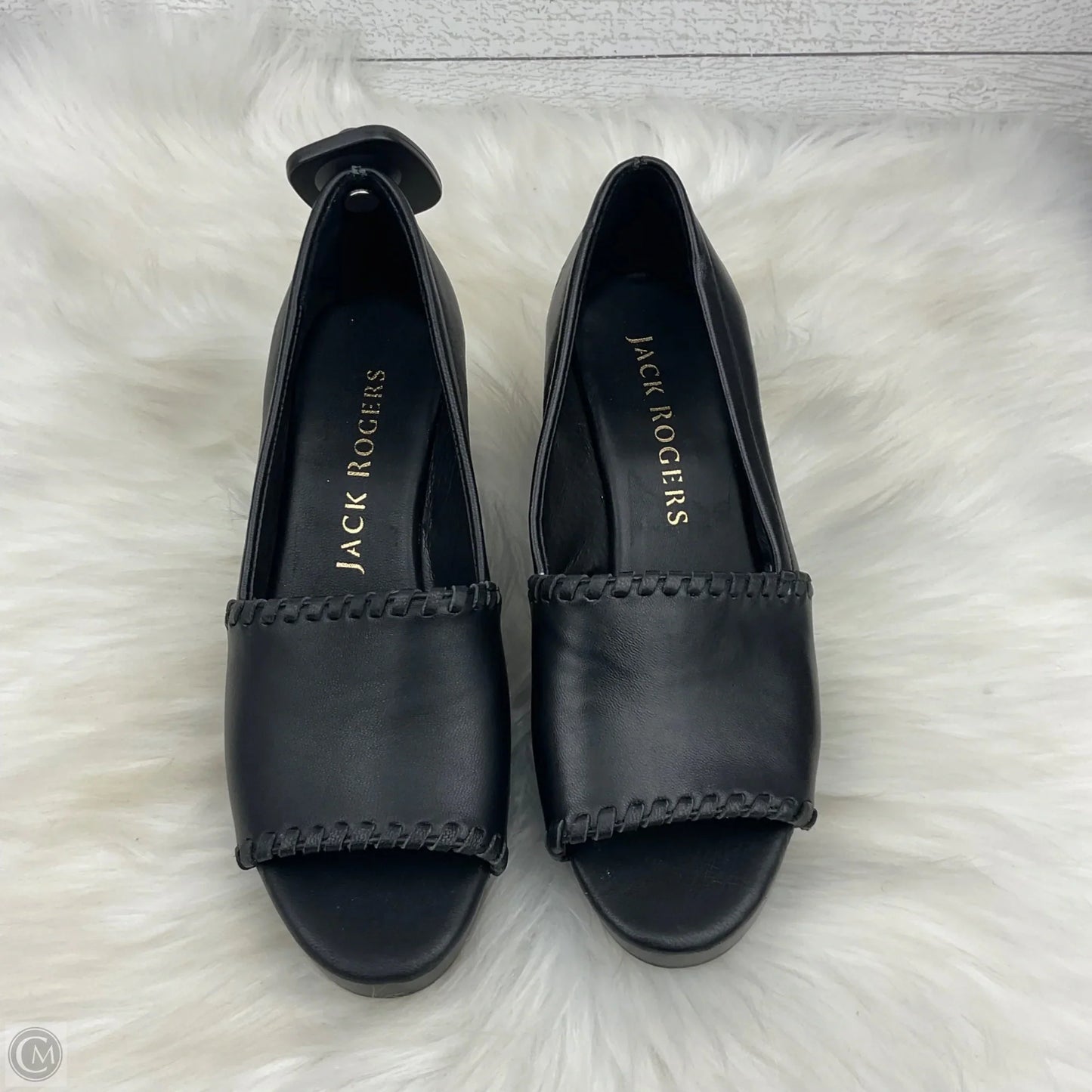 Shoes Heels Wedge By Jack Rogers In Black, Size: 5