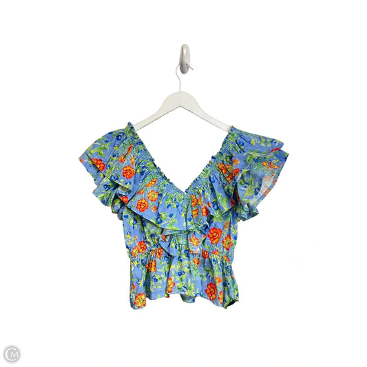 Top Short Sleeve By Entro In Blue, Size: S