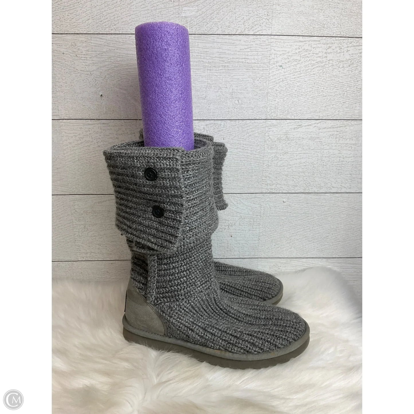 Boots Designer By Ugg In Grey, Size: 7
