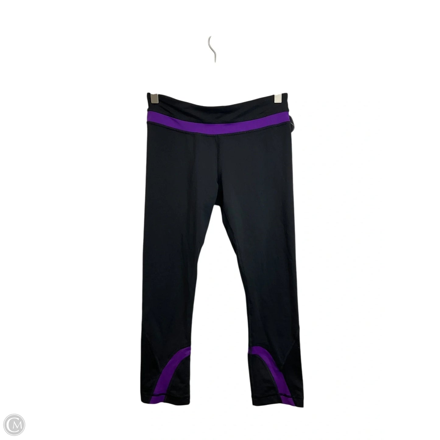 Athletic Capris By Lululemon In Black & Purple, Size: 6