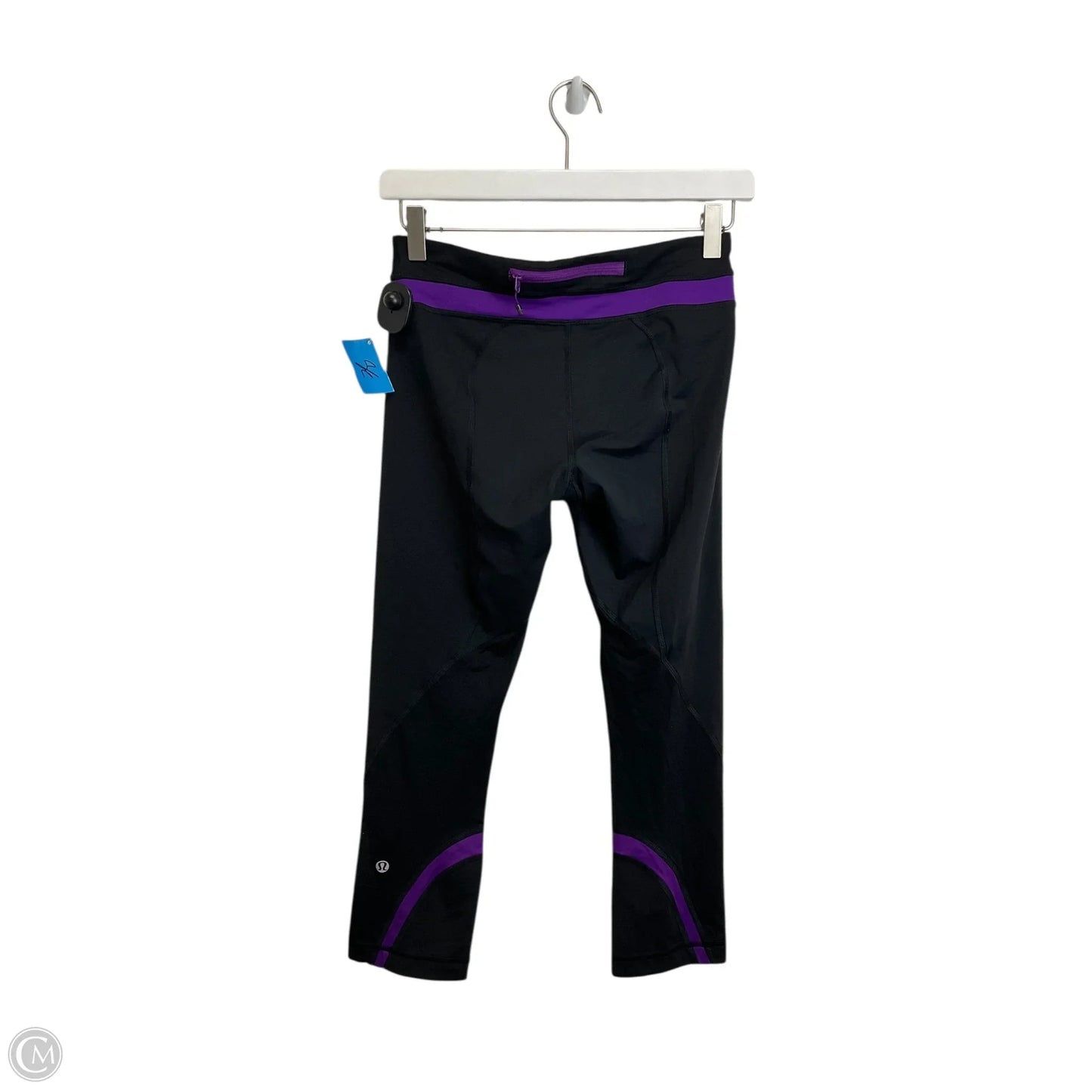 Athletic Capris By Lululemon In Black & Purple, Size: 6