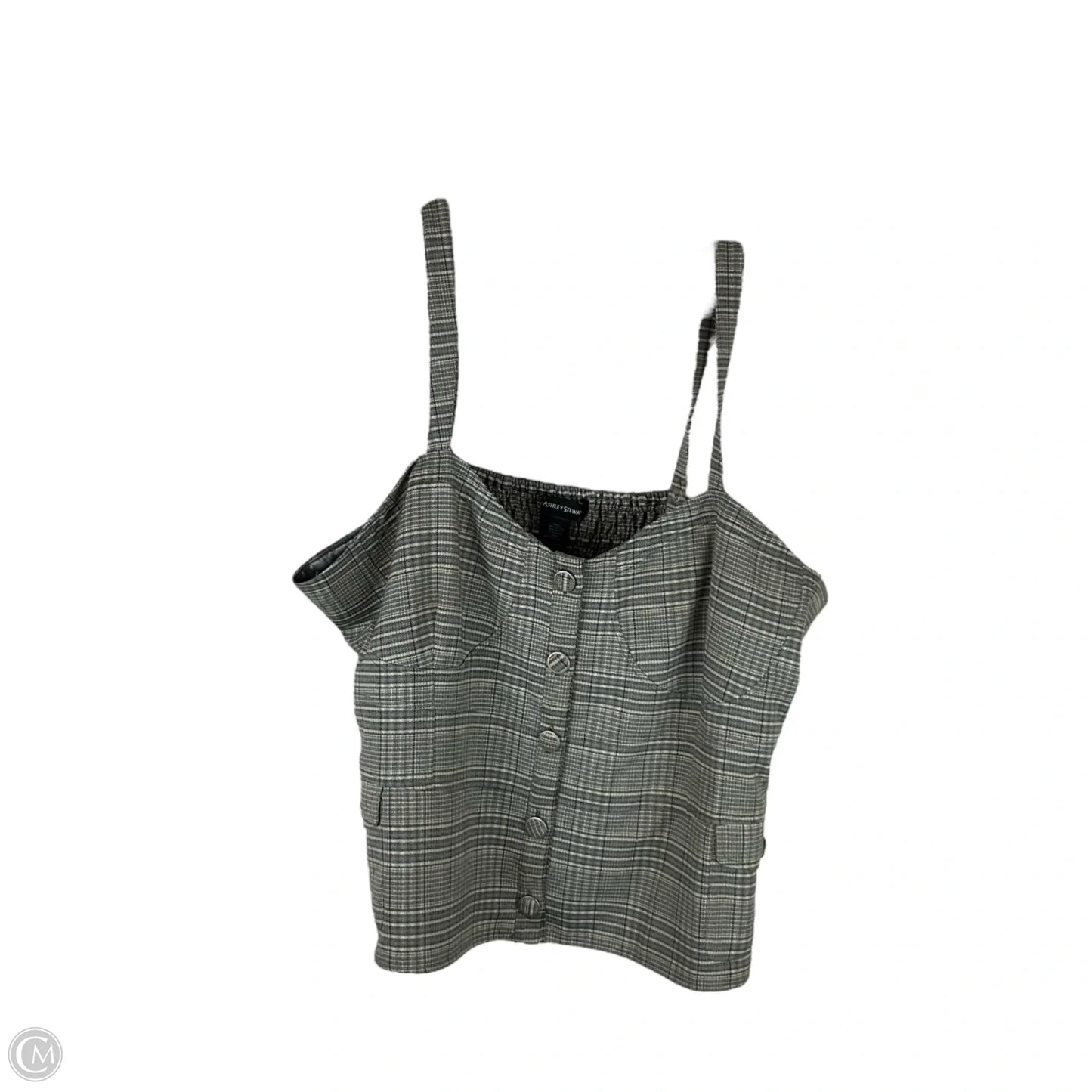 Top Sleeveless By Ashley Stewart In Blue & Brown, Size: 22