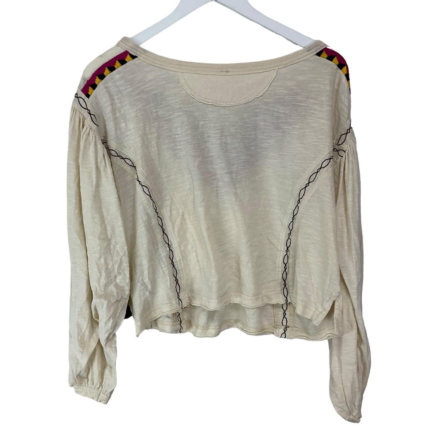 Cream Top Long Sleeve Free People, Size L