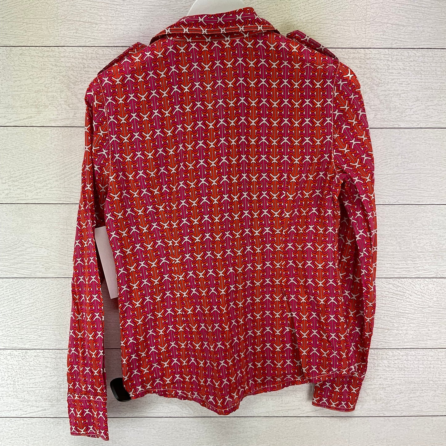 Red Top Long Sleeve Designer Tory Burch, Size 4