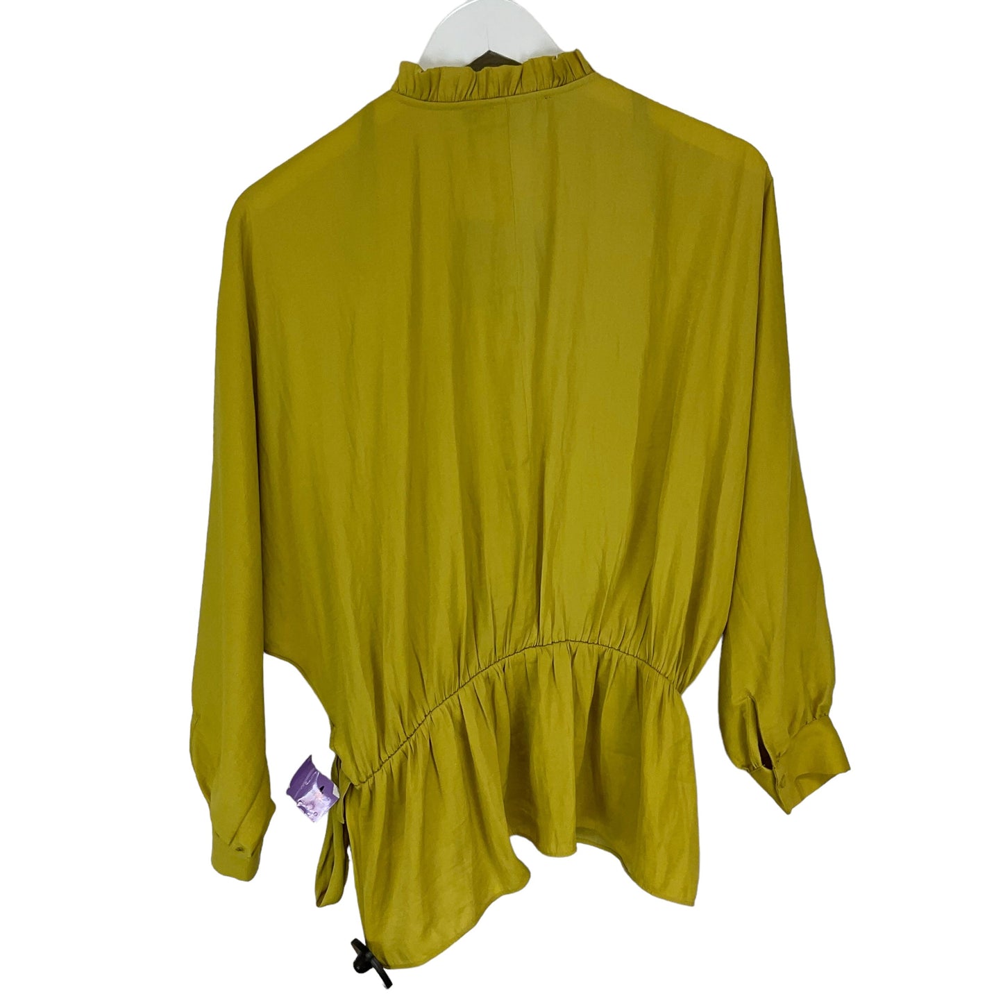 Green Top Long Sleeve Basic Andrew Marc, Size S