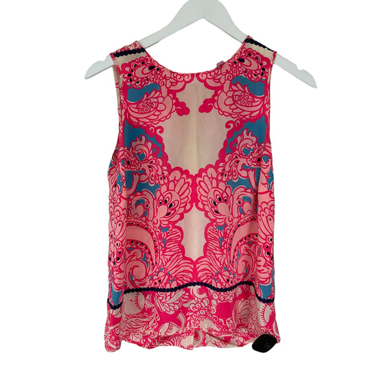 Pink Top Sleeveless Designer Lilly Pulitzer, Size S