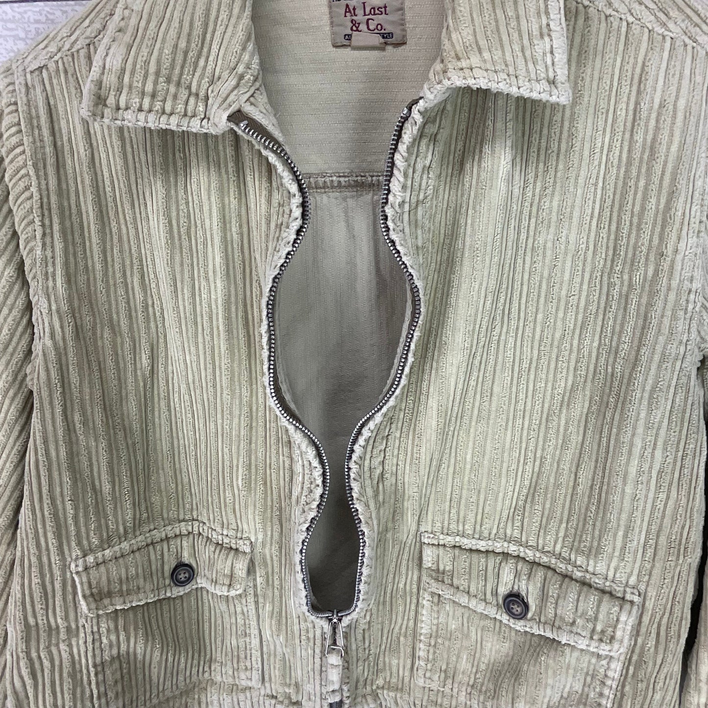 Jacket Fleece By At Last Co In Cream, Size: M