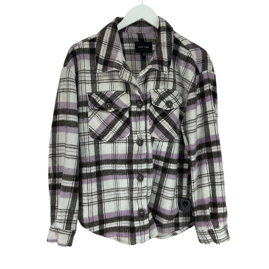 Jacket Shirt By Clothes Mentor In Purple, Size: S