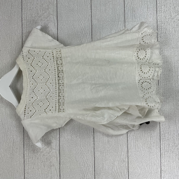 Top Sleeveless By Anthropologie In White, Size: Xs