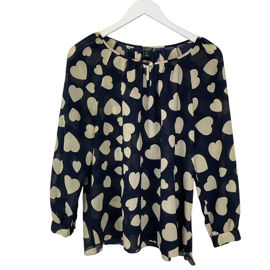 Top Long Sleeve By J. Crew In Navy, Size: M