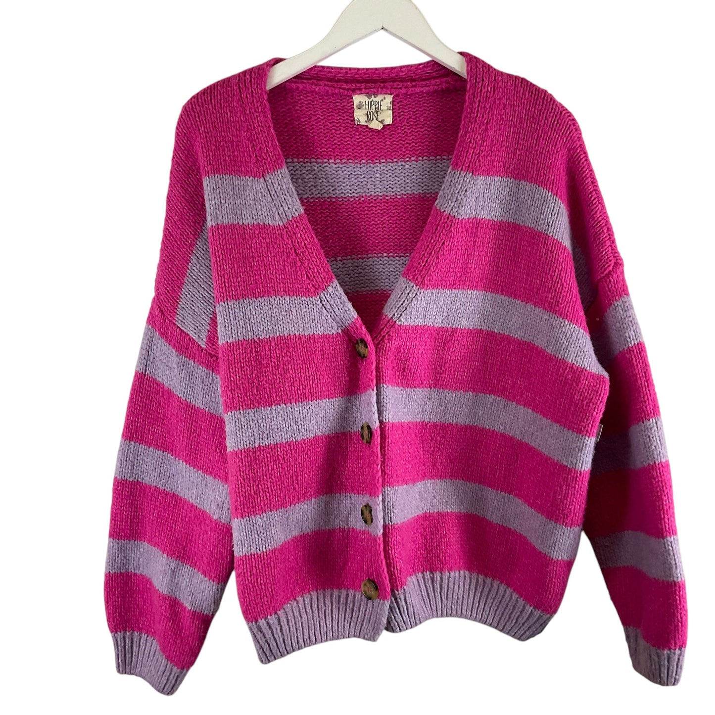 Cardigan By Hippie Rose In Pink, Size: M