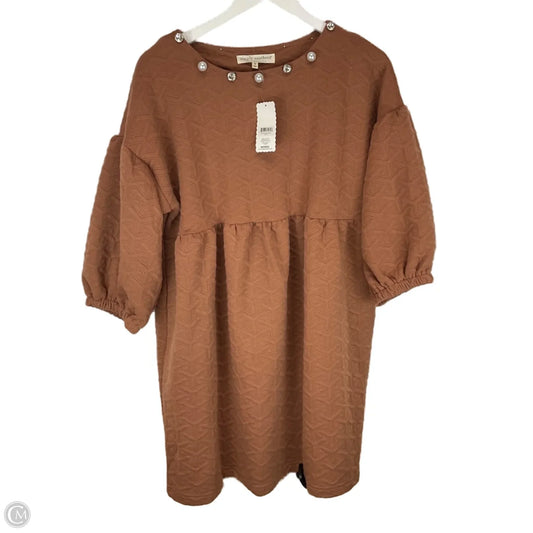 Top Long Sleeve By Simply Southern In Brown, Size: S