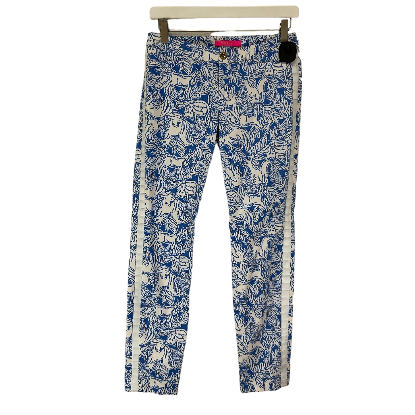 Blue & White Pants Designer Lilly Pulitzer, Size 2