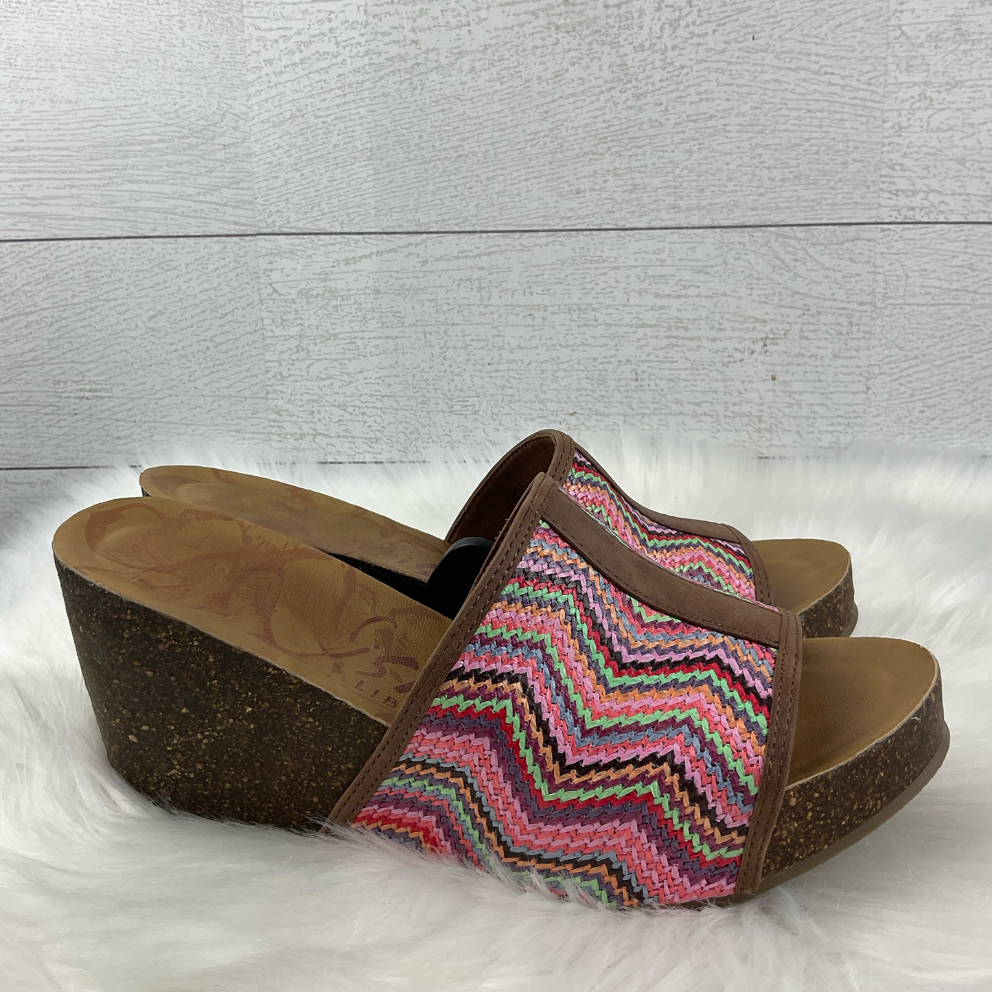 Shoes Heels Wedge By Blowfish In Multi-colored, Size: 9.5