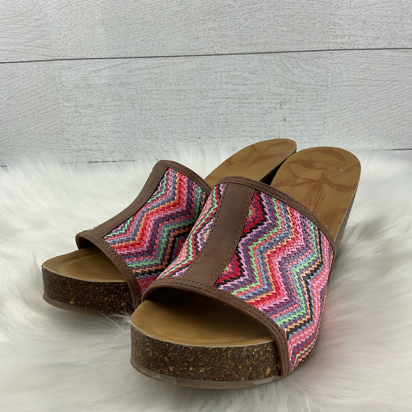 Shoes Heels Wedge By Blowfish In Multi-colored, Size: 9.5