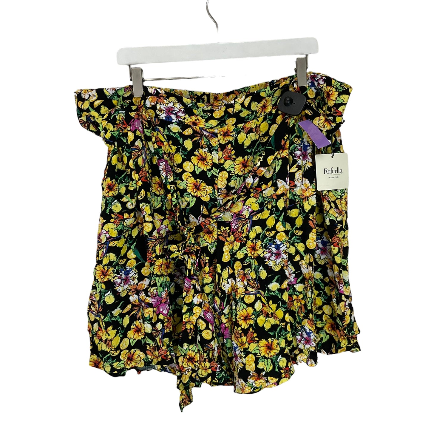 Floral Print Shorts Rafaella, Size 2x