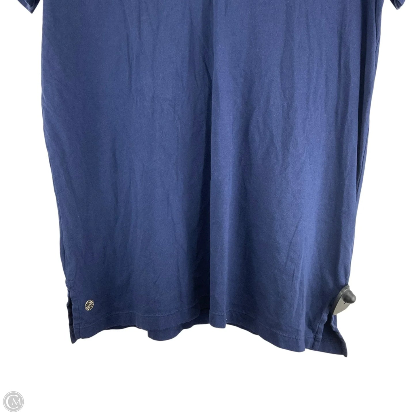 Top Short Sleeve Designer By Lilly Pulitzer In Navy, Size: L