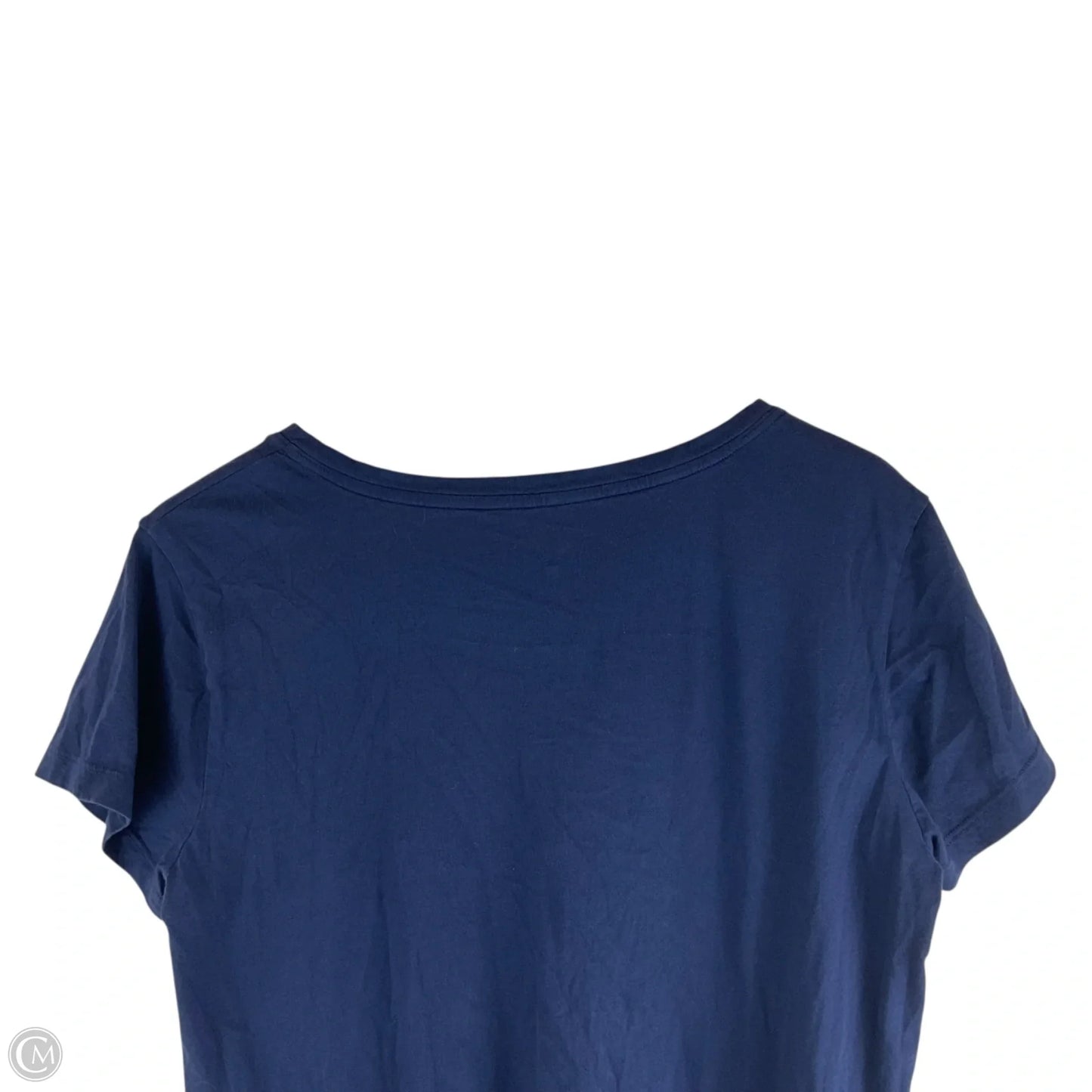 Top Short Sleeve Designer By Lilly Pulitzer In Navy, Size: L