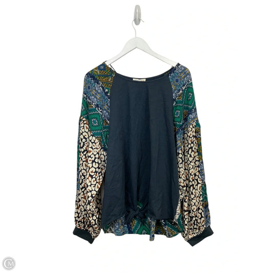 Top Long Sleeve By Umgee In Blue, Size: 1x