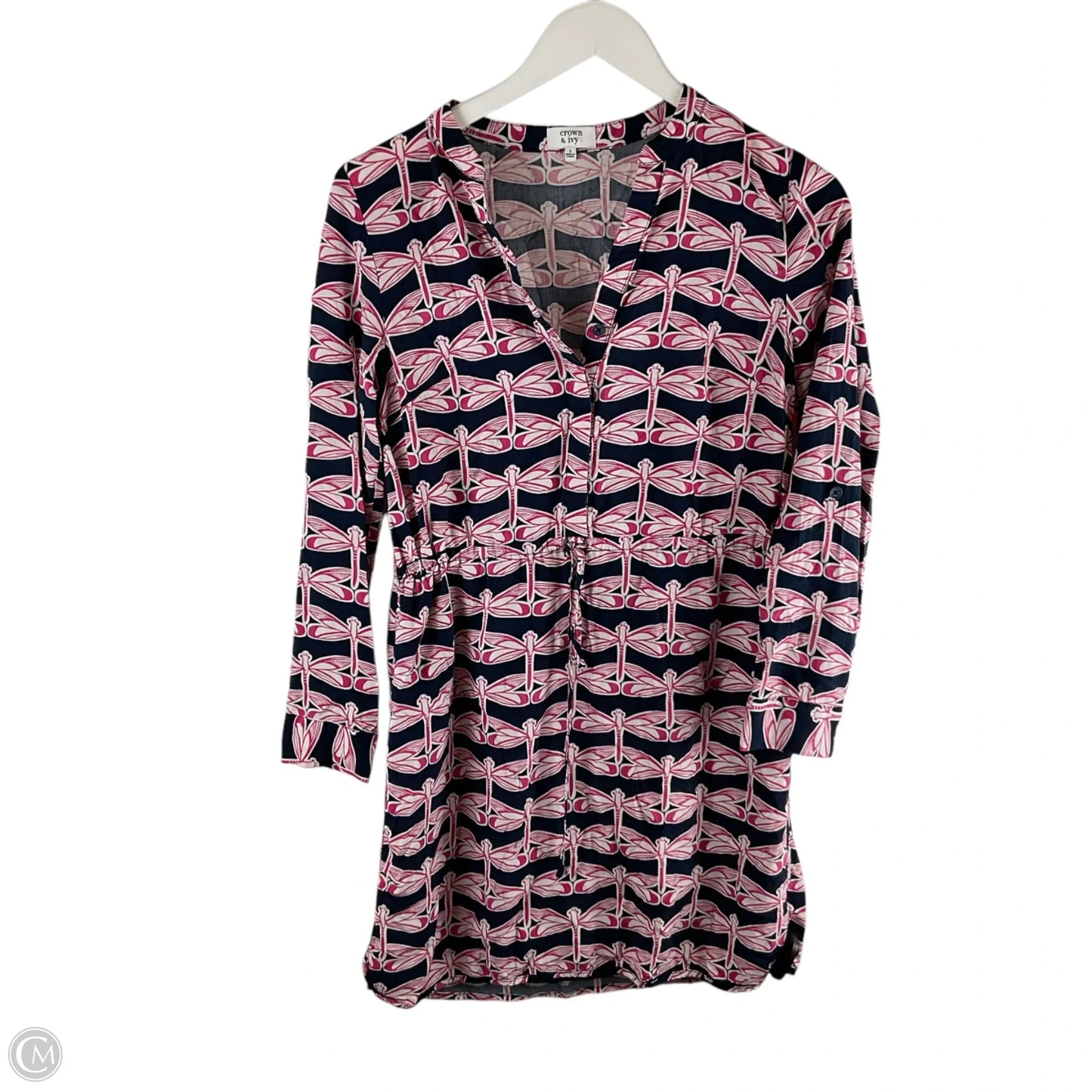 Dress Casual Midi By Crown And Ivy In Blue & Pink, Size: 2