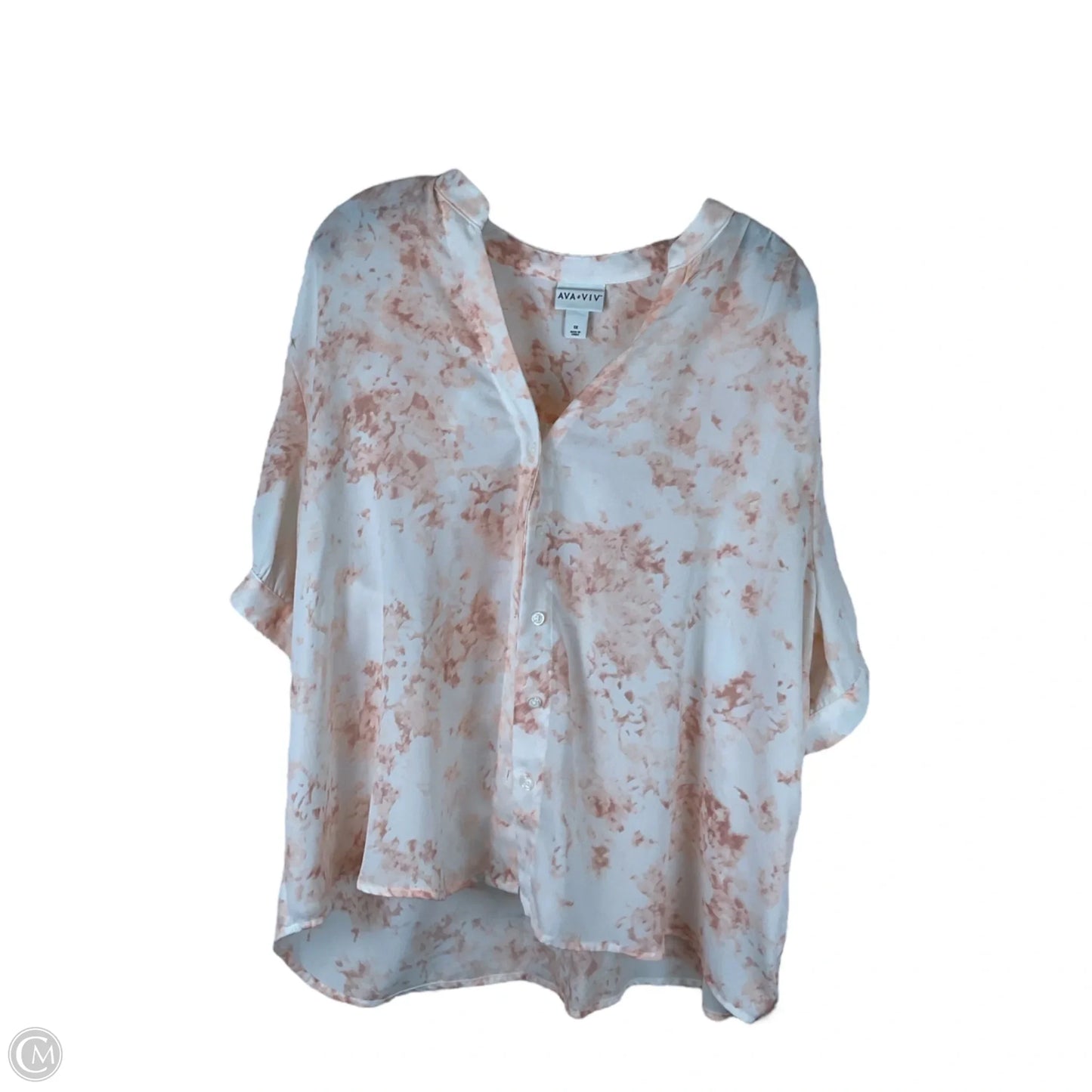 Top Long Sleeve By Ava & Viv In Orange, Size: 1x