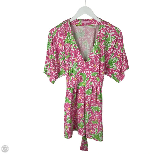 Dress Designer By Lilly Pulitzer In Green & Pink, Size: S