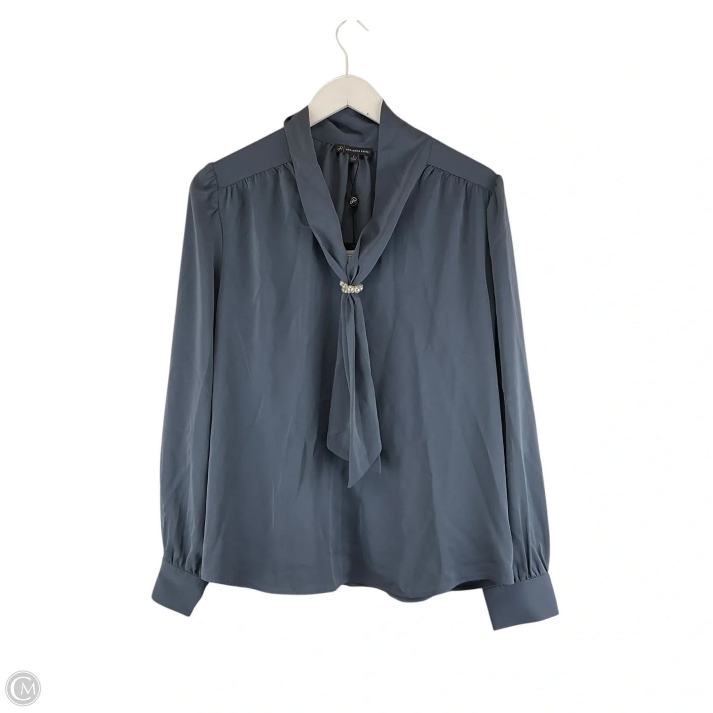 Top Long Sleeve By Adrienne Vittadini In Blue, Size: L