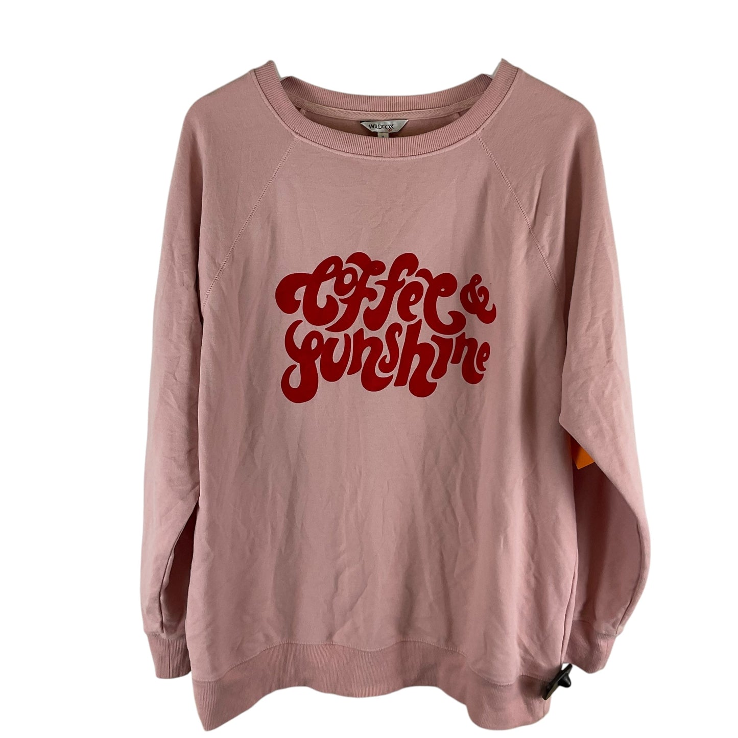 Sweatshirt Crewneck By Wildfox In Pink, Size: M