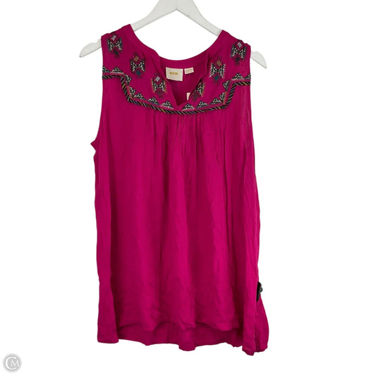 Top Sleeveless By Maeve In Pink, Size: M