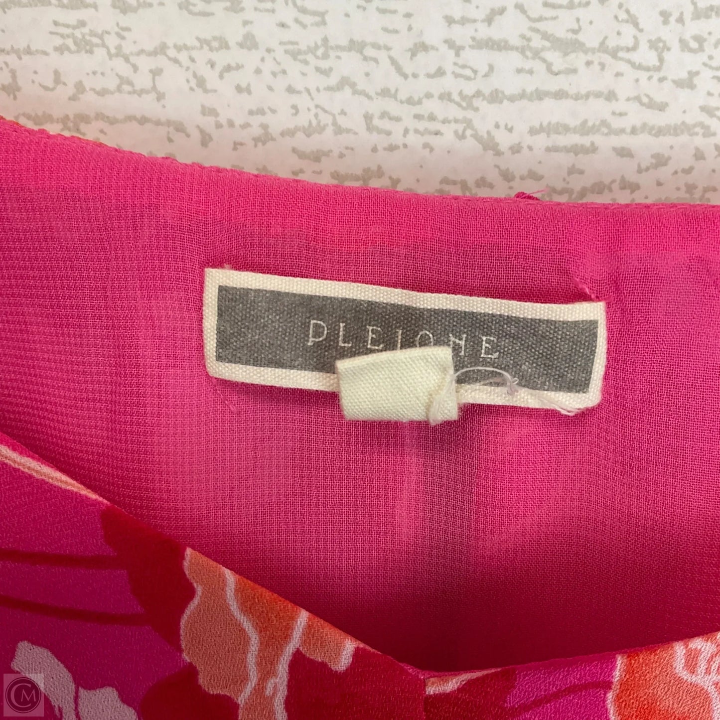 Top Short Sleeve By Pleione In Pink, Size: L