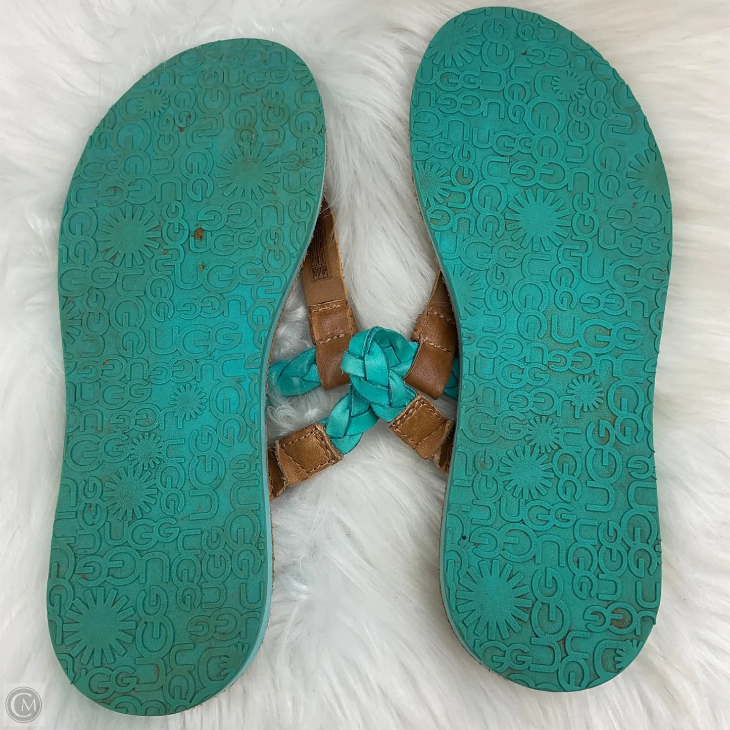 Sandals Designer By Ugg In Blue, Size: 6