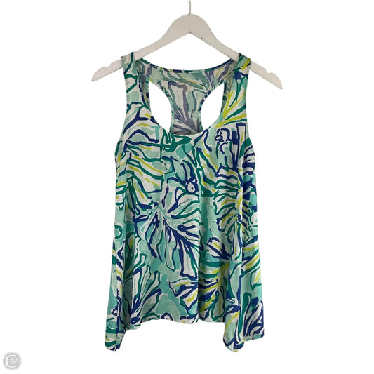 Top Sleeveless Designer By Lilly Pulitzer In Blue & Green, Size: Xs