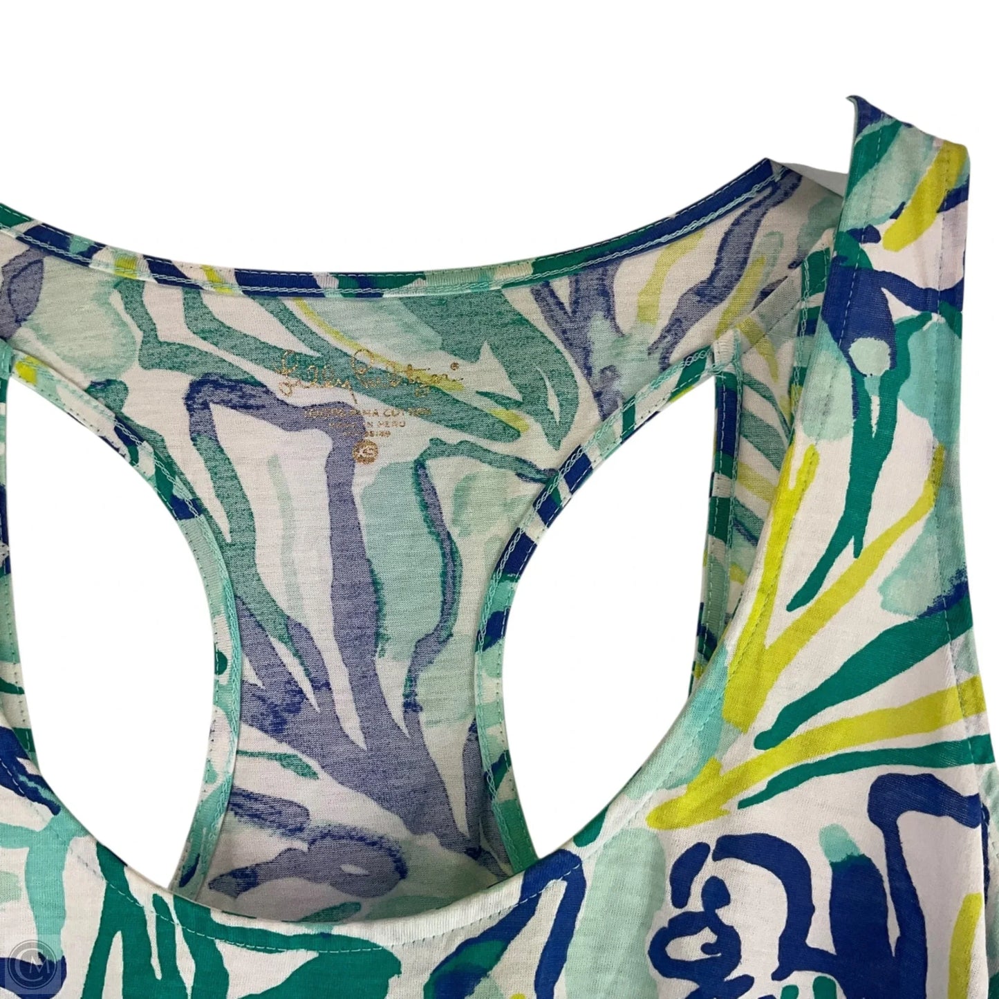 Top Sleeveless Designer By Lilly Pulitzer In Blue & Green, Size: Xs