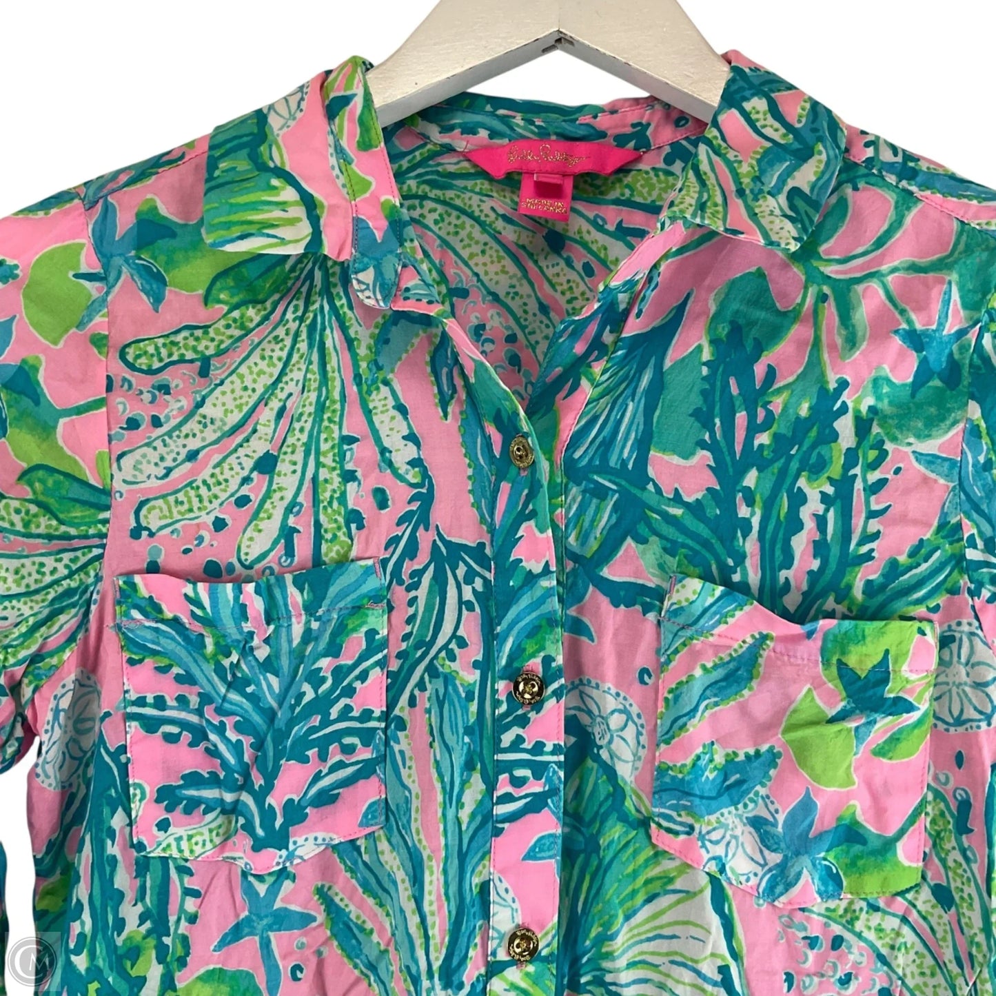 Top Long Sleeve Designer By Lilly Pulitzer In Pink, Size: Xxs