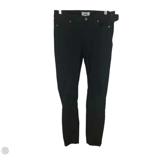 Jeans Skinny By Paige In Black Denim, Size: 6