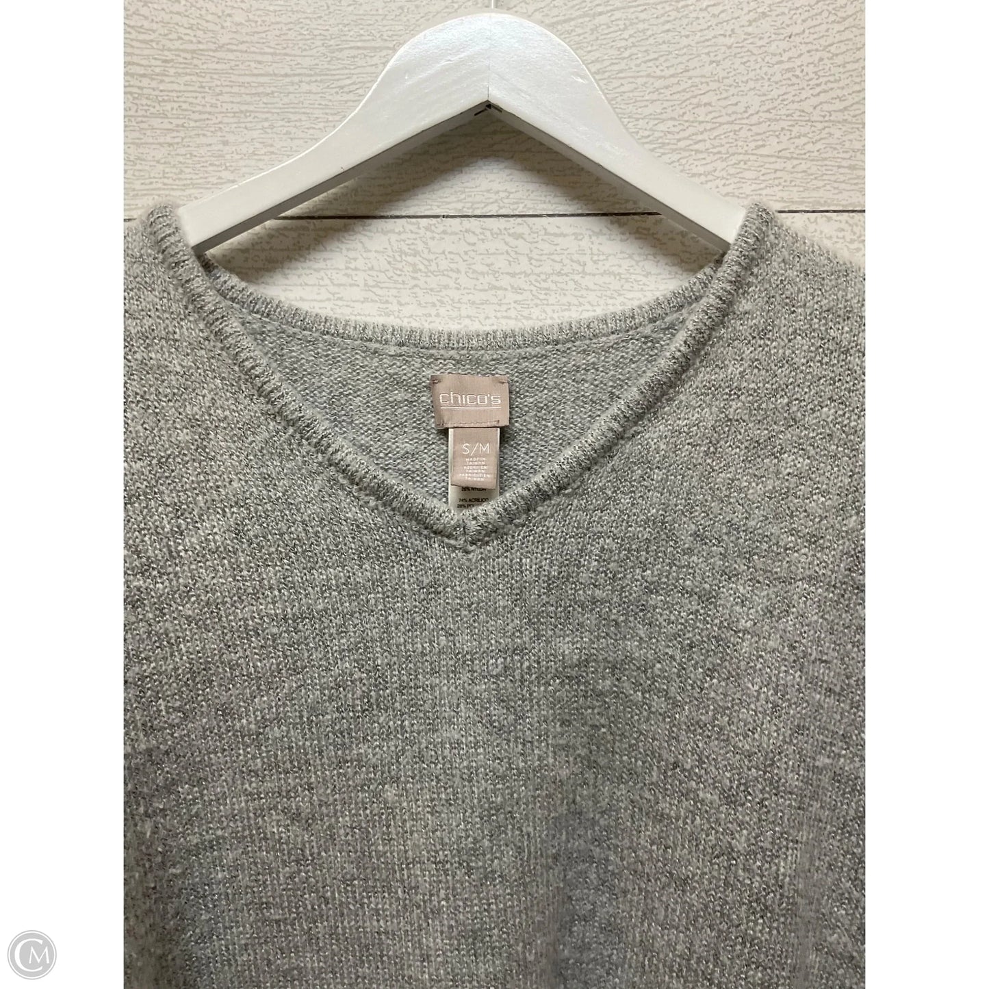 Poncho By Chicos In Grey, Size: S