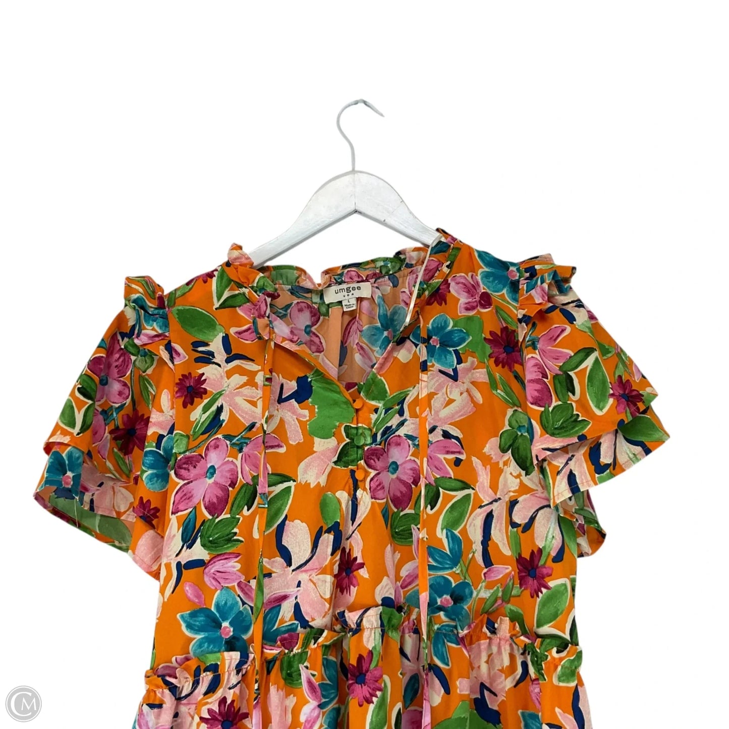 Dress Casual Short By Umgee In Orange, Size: L