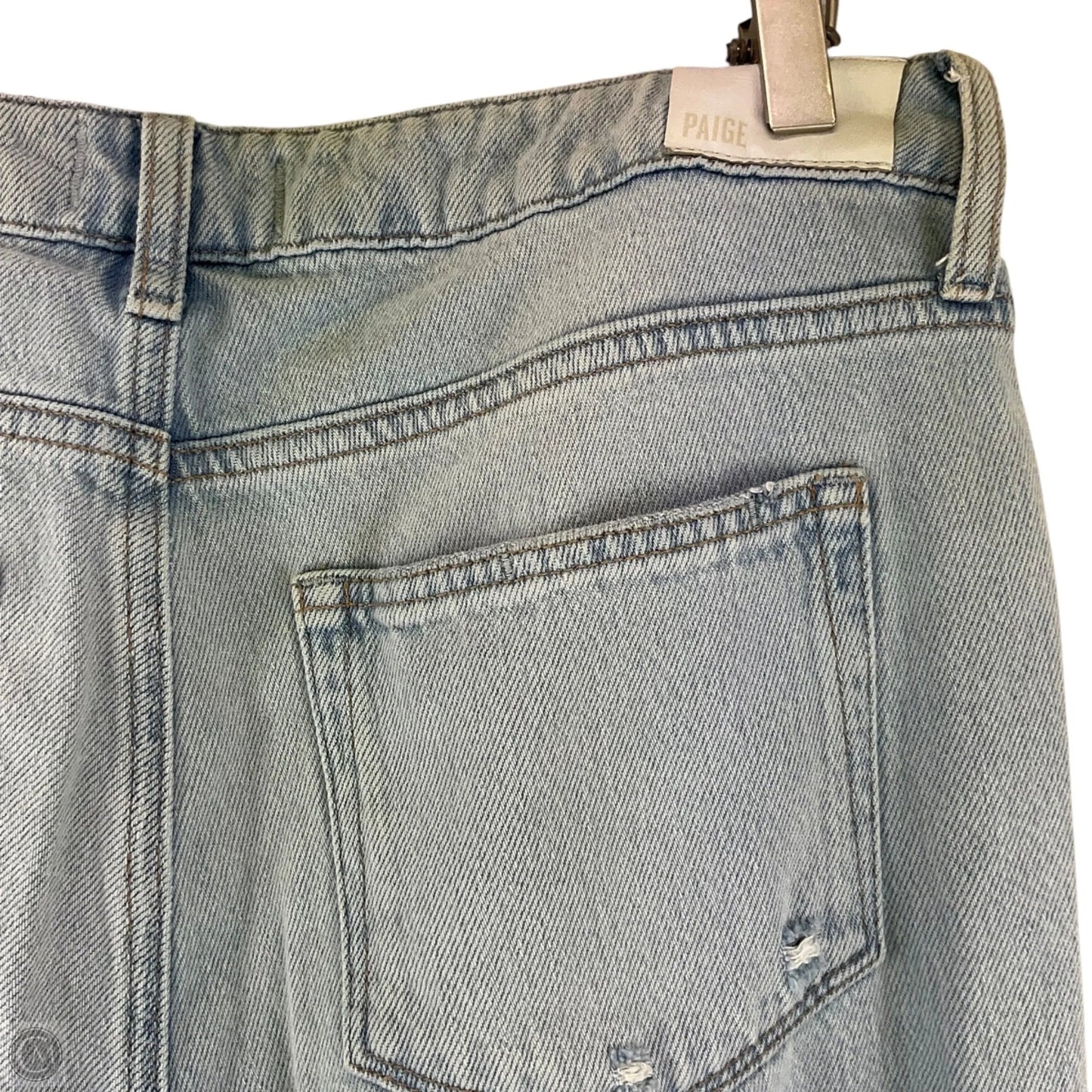 Jeans Straight By Paige In Blue Denim, Size: 6