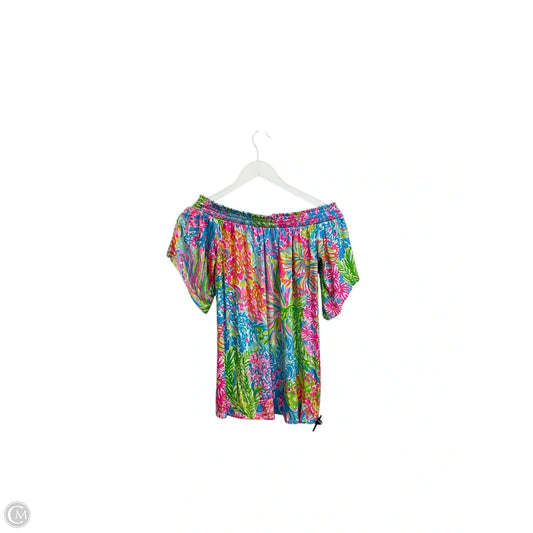 Top Short Sleeve Designer By Lilly Pulitzer In Multi-colored, Size: S