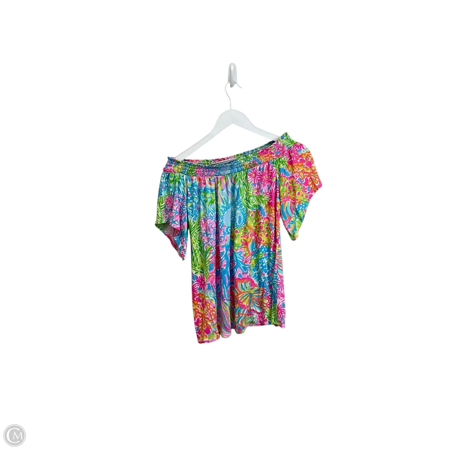 Top Short Sleeve Designer By Lilly Pulitzer In Multi-colored, Size: S