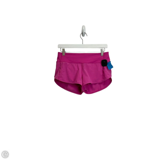Athletic Shorts By Lululemon In Pink, Size: 4